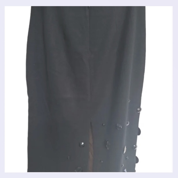 VINTAGE Tom and Linda Platt Cashmere Wool Blend Beaded Skirt S - Picture 2 of 4